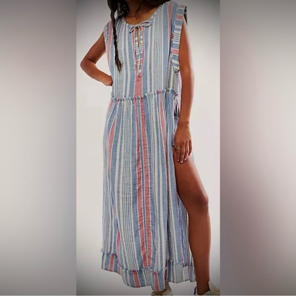 We The Free by FREE PEOPLE: “Surf Stripe Maxi “ Top. NWOT - Picture 2 of 12